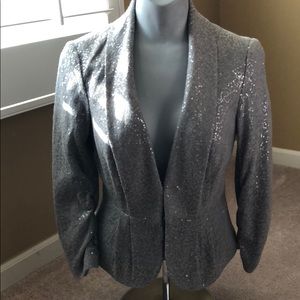 Silver sequined blazer